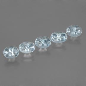 2.72캐럿 천연 라이트 블루 아쿠아마린 보석, 타원형 컷, 6.2×4.5 mm, VS