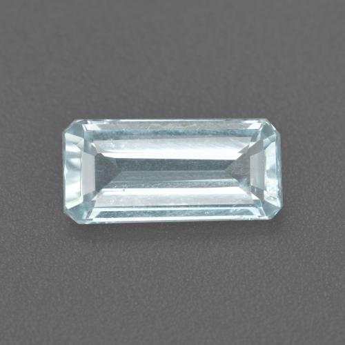 1.11캐럿 천연 라이트 블루 아쿠아마린, 에메랄드 컷, 10×4.7 mm, VS-SI