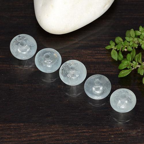 6.21캐럿 천연 매우 밝은 파란색 남옥 보석, 멋진 모양, 투명한