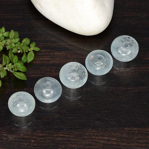 6.21캐럿 천연 매우 밝은 파란색 남옥 보석, 멋진 모양, 투명한