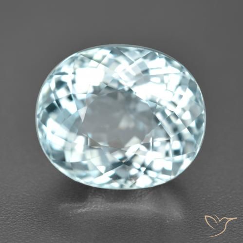 6.52ct 자연스러운 하늘색 남옥, 타원형, VVS