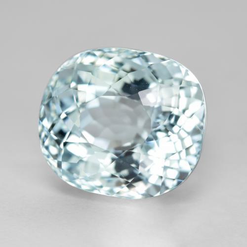 6.63캐럿 천연 라이트 아쿠아 블루 아쿠아마린, 타원형 컷, 9.9×11.3 mm, VVS