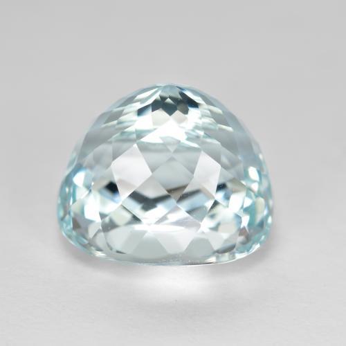 6.63캐럿 천연 라이트 아쿠아 블루 아쿠아마린, 타원형 컷, 9.9×11.3 mm, VVS