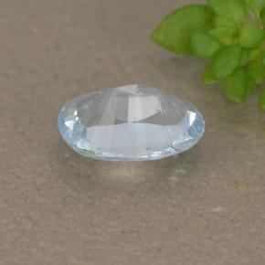 0.38캐럿 천연 라이트 블루 아쿠아마린, 타원형 컷, 6.1×4.5 mm, VS-SI