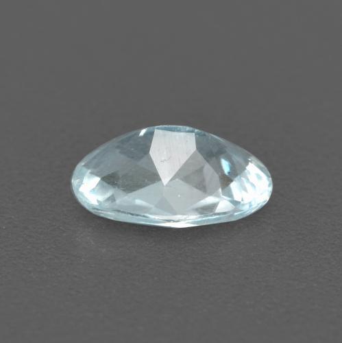 0.43캐럿 천연 라이트 블루 아쿠아마린, 타원형 컷, 6.3×4.3 mm, VS