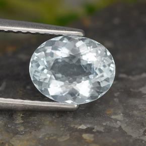 1.20캐럿 천연 옅은 파란색 남옥, 타원형 컷, VS