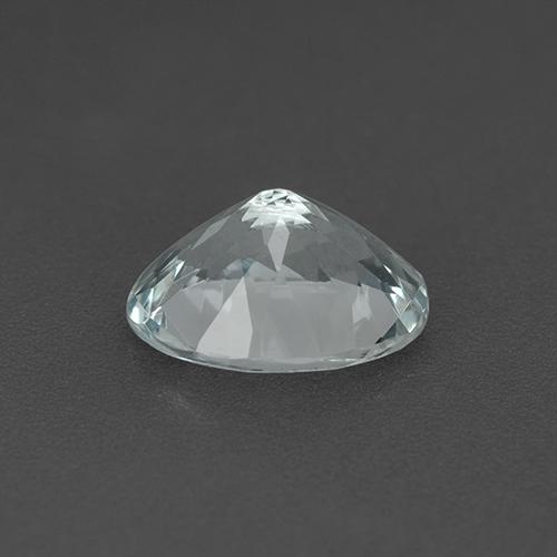 2.06캐럿 천연 푸르스름한 화이트 아쿠아마린, 타원형 컷, 9.9×7.8 mm, VVS