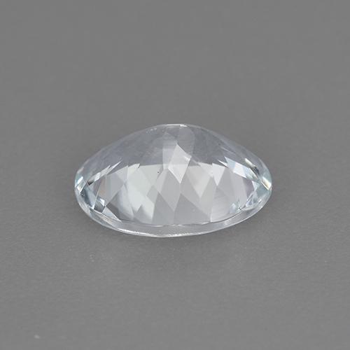 1.39캐럿 천연 푸르스름한 화이트 아쿠아마린, 타원형 컷, 8.9×6.9 mm, VVS