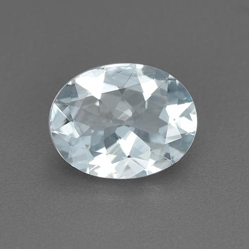 1.20캐럿 천연 라이트 블루 아쿠아마린, 타원형 컷, 8.5×6.7 mm, VVS