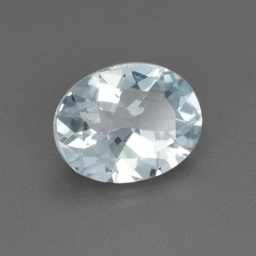 1.20캐럿 천연 라이트 블루 아쿠아마린, 타원형 컷, 8.5×6.7 mm, VVS