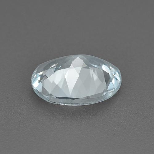 1.20캐럿 천연 라이트 블루 아쿠아마린, 타원형 컷, 8.5×6.7 mm, VVS