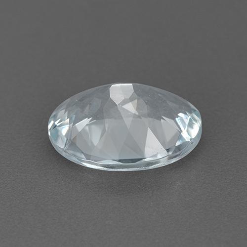 1.60캐럿 천연 푸르스름한 화이트 아쿠아마린, 타원형 컷, 9.1×7.1 mm, VVS