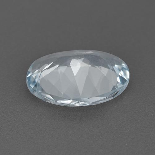 1.47캐럿 천연 푸르스름한 화이트 아쿠아마린, 타원형 컷, 9.6×7.4 mm, VVS-VS