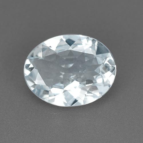1.38캐럿 천연 라이트 블루 아쿠아마린, 타원형 컷, 9.1×7.2 mm, VVS