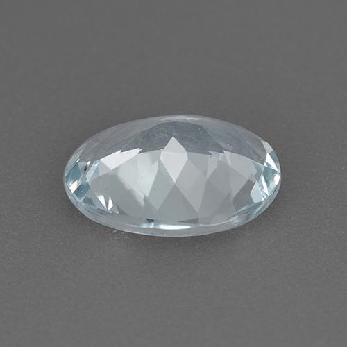 1.38캐럿 천연 라이트 블루 아쿠아마린, 타원형 컷, 9.1×7.2 mm, VVS