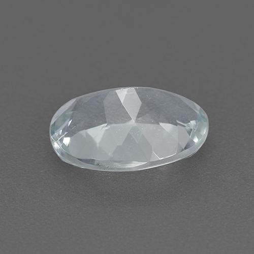 1.13캐럿 천연 푸르스름한 화이트 아쿠아마린, 타원형 컷, 8.1×6 mm, VVS