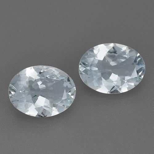 2.02캐럿 천연 매우 연한 블루 아쿠아마린 보석, 타원형 컷, 8.1×6.2 mm, VVS-VS