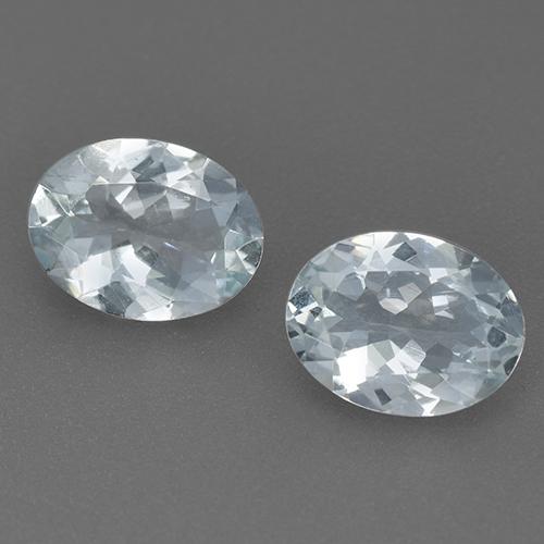 2.02캐럿 천연 매우 연한 블루 아쿠아마린 보석, 타원형 컷, 8.1×6.2 mm, VVS-VS
