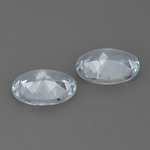 2.02캐럿 천연 매우 연한 블루 아쿠아마린 보석, 타원형 컷, 8.1×6.2 mm, VVS-VS