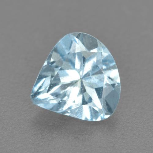 0.65캐럿 천연 라이트 블루 아쿠아마린, 배 모양, 6.1×6 mm, VS-SI