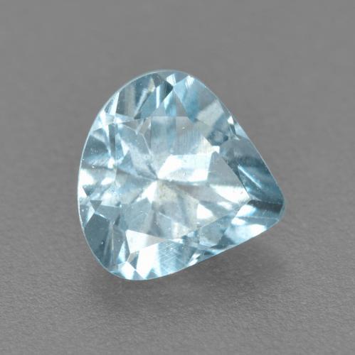 0.65캐럿 천연 라이트 블루 아쿠아마린, 배 모양, 6.1×6 mm, VS-SI