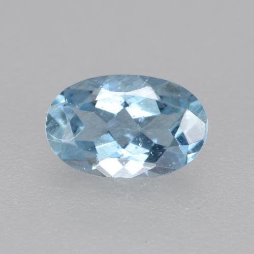 0.36캐럿 천연 스카이 블루 아쿠아마린, 타원형 컷, 6.1×3.9 mm, VS-SI
