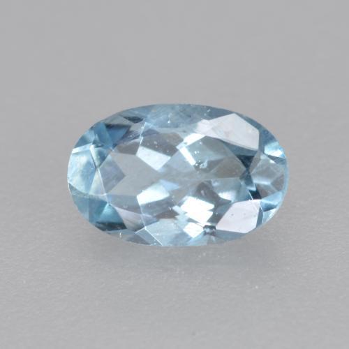 0.36캐럿 천연 스카이 블루 아쿠아마린, 타원형 컷, 6.1×3.9 mm, VS-SI