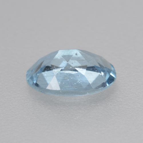 0.36캐럿 천연 스카이 블루 아쿠아마린, 타원형 컷, 6.1×3.9 mm, VS-SI