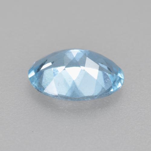 0.62캐럿 천연 베이비 블루 아쿠아마린, 타원형 컷, 7×5 mm, VS-SI