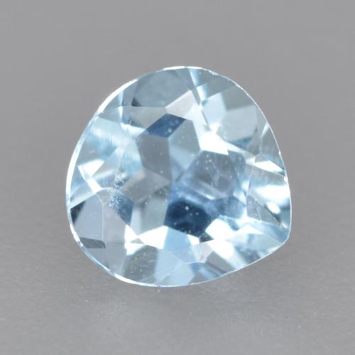 0.42캐럿 천연 스카이 블루 아쿠아마린, 배 모양, 5.1×5.1 mm, VS