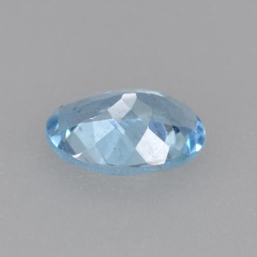 0.38캐럿 천연 베이비 블루 아쿠아마린, 타원형 컷, 6×4.2 mm, VS