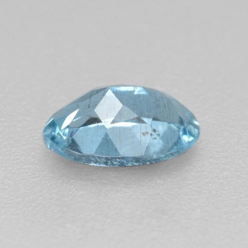 0.38캐럿 천연 스카이 블루 아쿠아마린, 타원형 컷, 6×4 mm, VS-SI