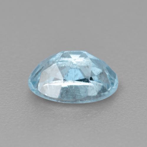 0.47캐럿 천연 베이비 블루 아쿠아마린, 타원형 컷, 6.1×4.1 mm, VS-SI