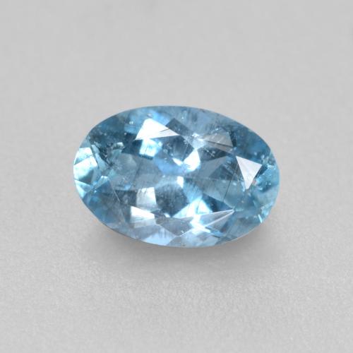 0.44캐럿 천연 베이비 블루 아쿠아마린, 타원형 컷, 6.1×4.2 mm, VS-SI