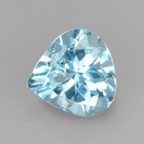 0.38캐럿 천연 스카이 블루 아쿠아마린, 배 모양, 5.2×5 mm, SI