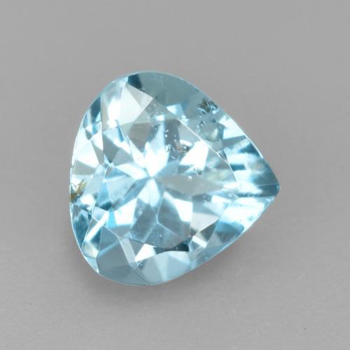 0.38캐럿 천연 스카이 블루 아쿠아마린, 배 모양, 5.2×5 mm, SI