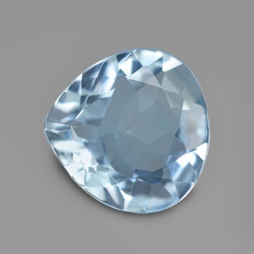 0.57캐럿 천연 베이비 블루 아쿠아마린, 배 모양, 6.1×6 mm, VVS-VS