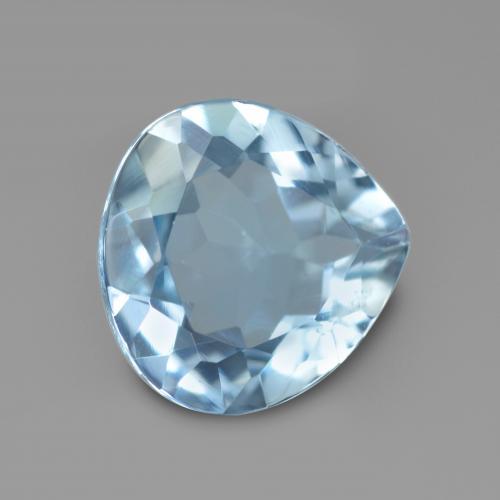 0.57캐럿 천연 베이비 블루 아쿠아마린, 배 모양, 6.1×6 mm, VVS-VS