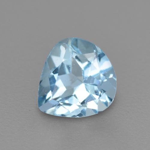0.33캐럿 천연 스카이 블루 아쿠아마린, 배 모양, 4.9×4.7 mm, VS