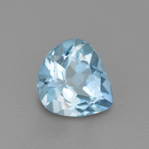 0.33캐럿 천연 스카이 블루 아쿠아마린, 배 모양, 4.9×4.7 mm, VS