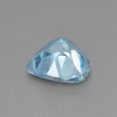 0.33캐럿 천연 스카이 블루 아쿠아마린, 배 모양, 4.9×4.7 mm, VS