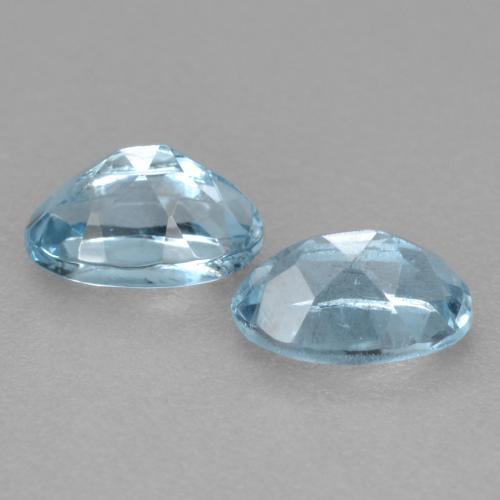 0.53캐럿 천연 스카이 블루 아쿠아마린 보석, 타원형 컷, 5.1×3.2 mm, VS-SI