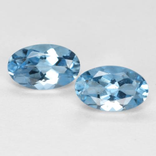 0.45캐럿 천연 스카이 블루 아쿠아마린 보석, 타원형 컷, 5.1×3.2 mm, VS-SI