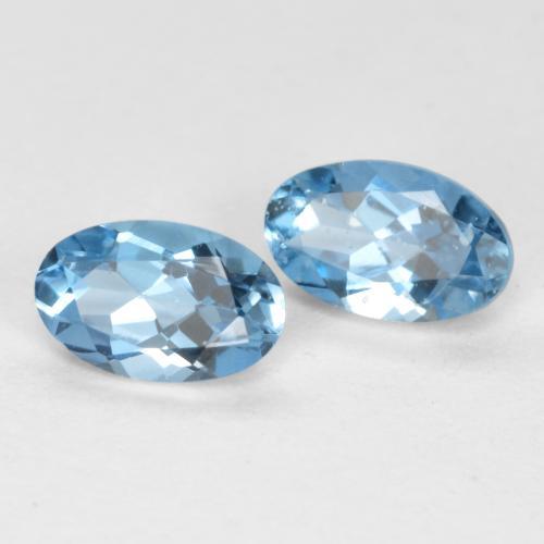 0.45캐럿 천연 스카이 블루 아쿠아마린 보석, 타원형 컷, 5.1×3.2 mm, VS-SI