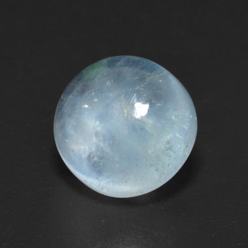 2.42캐럿 천연 베이비 블루 아쿠아마린, 라운드 컷, 8.15 mm, 투명한