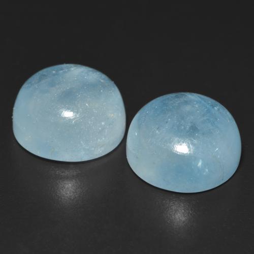 9.05캐럿 천연 라이트 블루 그린 아쿠아마린 보석, 라운드 컷, 10.17 mm, 투명한
