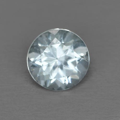 0.44캐럿 천연 밝은 하늘색 아쿠아마린, 라운드 컷, 5.00 mm, VVS