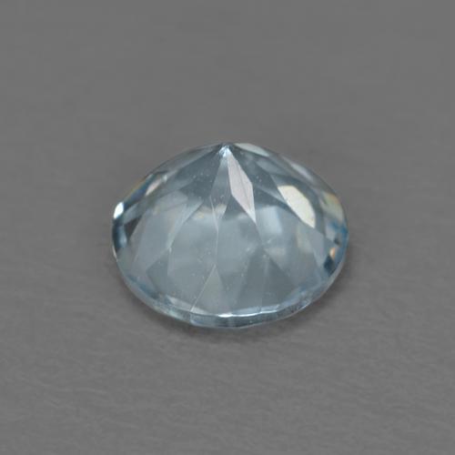 0.44캐럿 천연 밝은 하늘색 아쿠아마린, 라운드 컷, 5.00 mm, VVS