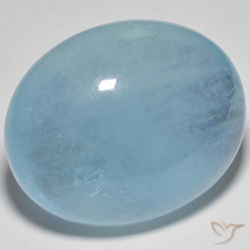 59.70ct 자연스러운 라이트 청록색 남옥, 타원형, 투명한