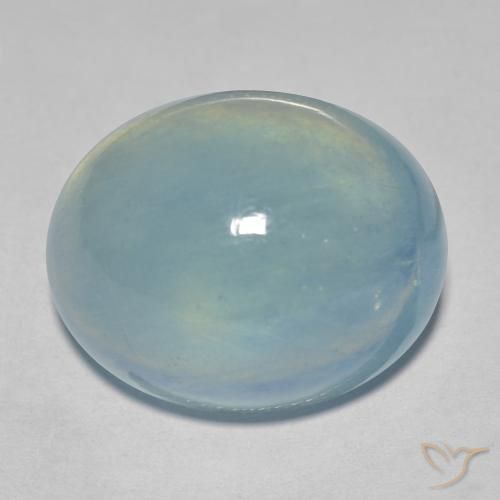 23.48ct 자연스러운 베이비 블루 남옥, 타원형, 투명한